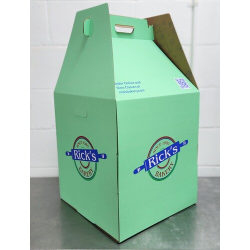 16X16X18 W.K E-FLUTE CAKE BOX RICK'S BAKERY