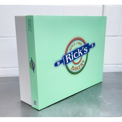 1/2 SHEET CCWB CAKE BOX TOP RICK'S BAKERY