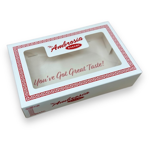 8.5X5.375X2  AMBROSIA BAKERY COOKIE BOX - 1 POUND