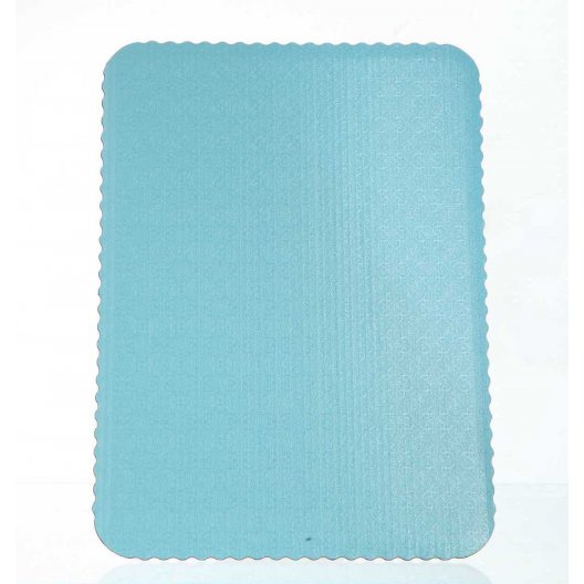 D/W T-Blue Scalloped Cake Pads - 1/4 sheet